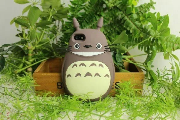 Cute Cartoon 3D My Neighbor Totoro Case For iPhone 6 6s 5 5S SE 7 7plus Case Soft Silicone Back Cover Mobile Phone Case