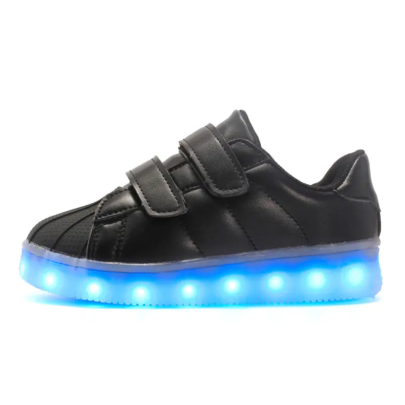 Colorful LED Light-Up Shell Head Fashion Shoes