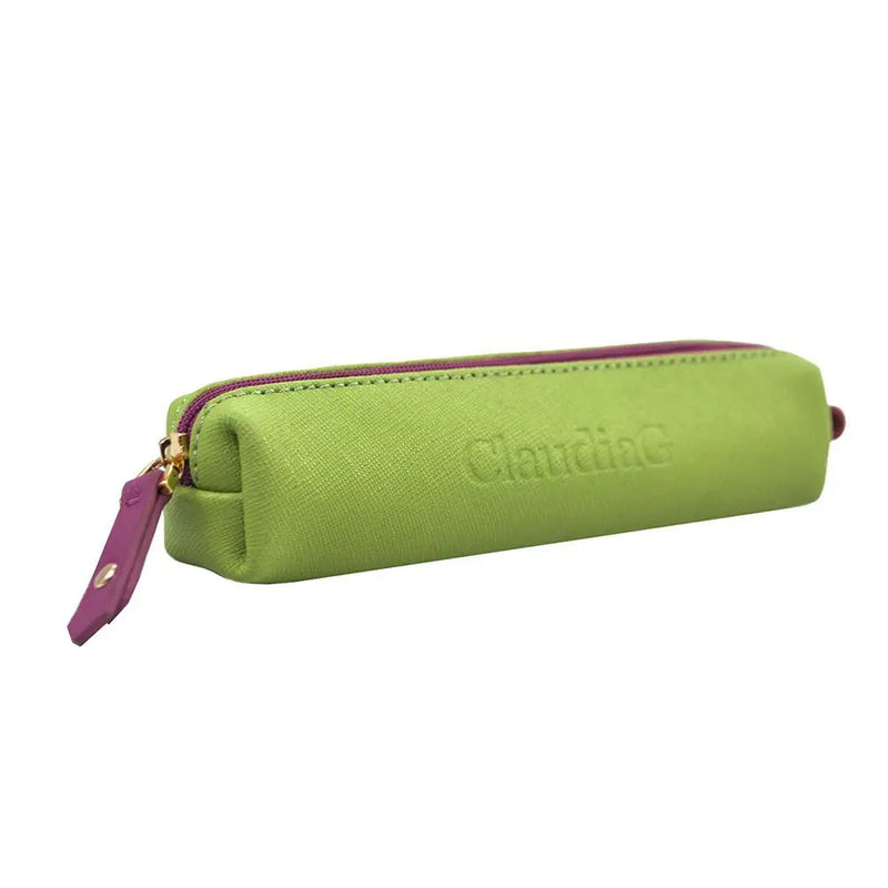 Comfy Leather Pouch -Lime Green