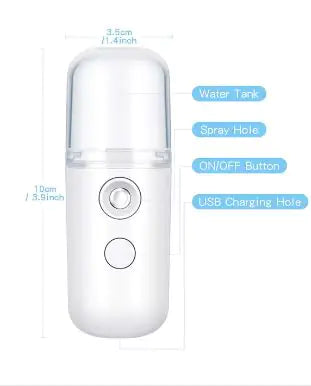 Portable Mini Facial Steamer - USB Rechargeable