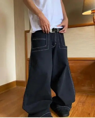 Cropped Big A- Line Pants Men&