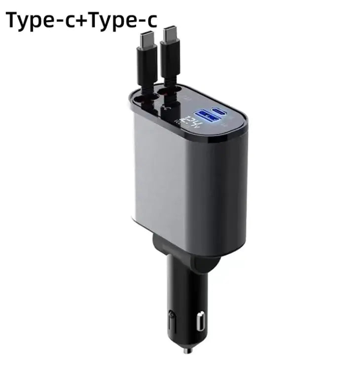 Digital Display Charging USB Adapter Cigarette Lighter One To Four