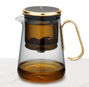All-Glass Heat-Resistant Filter Teapot