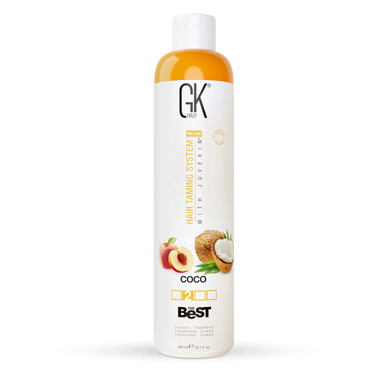 GK HAIR Global Keratin The Best COCO (10.1 Fl Oz/300ml) Smoothing Keratin Hair Treatment - Professional Brazilian Complex Blowout Straightening For Silky Smooth & Frizz Free Hair