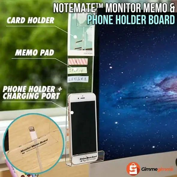 NoteMate?  Monitor Memo & Phone Holder Board