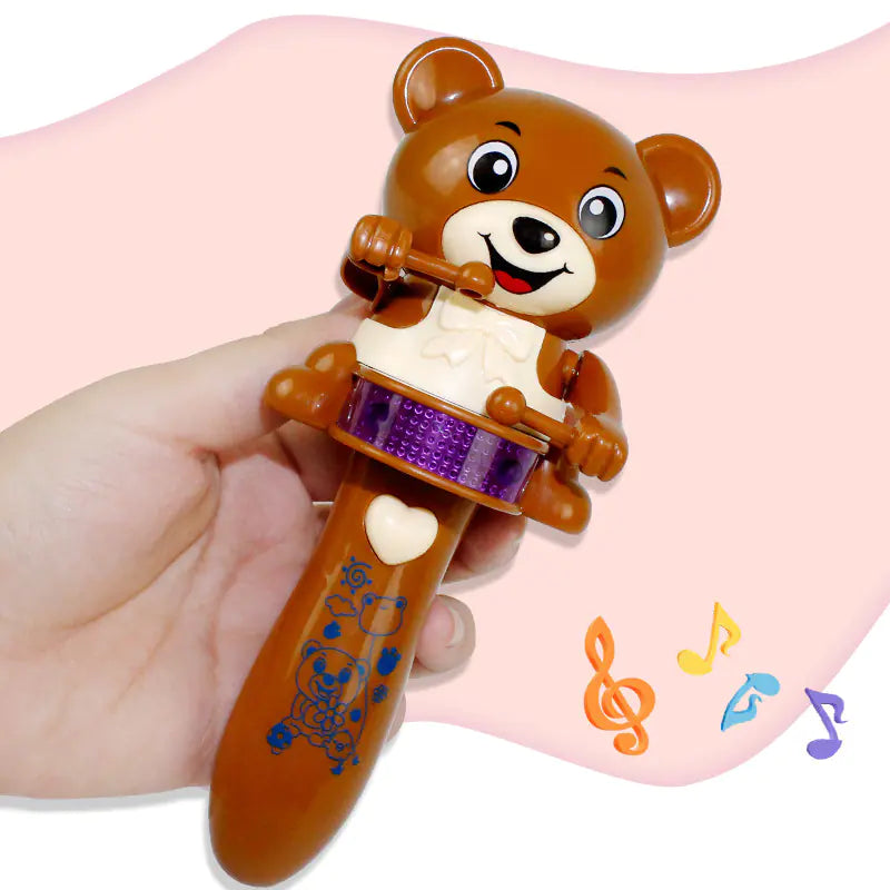 Musical Light-Up Bear Stick for Infants and Toddlers
