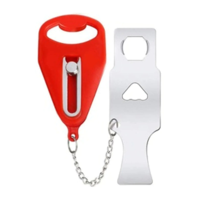 Portable Door Lock Solid Heavy Duty Door Lock for Additional Safety