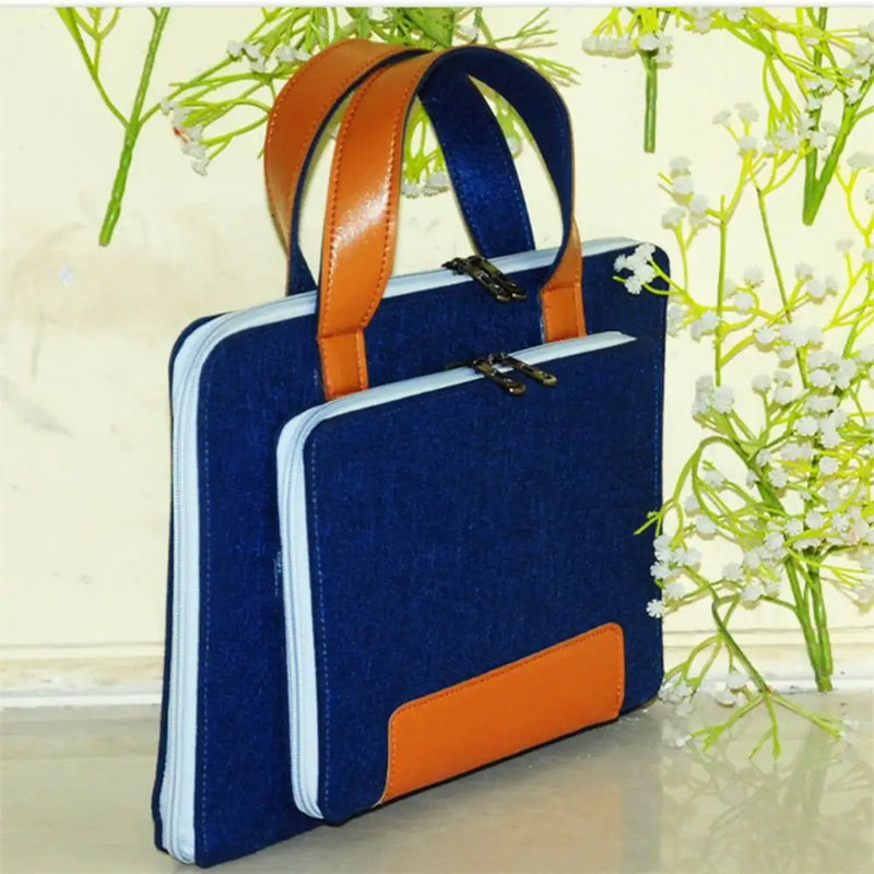 Multicolor Handheld Fashion Felt Laptop Bag