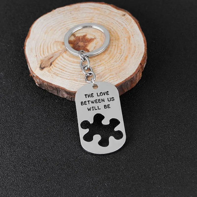 The Love Between Us Will Be Forever And Ever Necklace & Key Chain Set