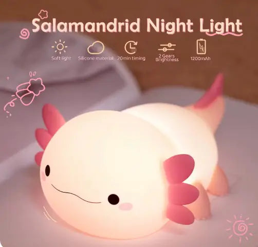 Novelty Silicone Axolotl Night Light