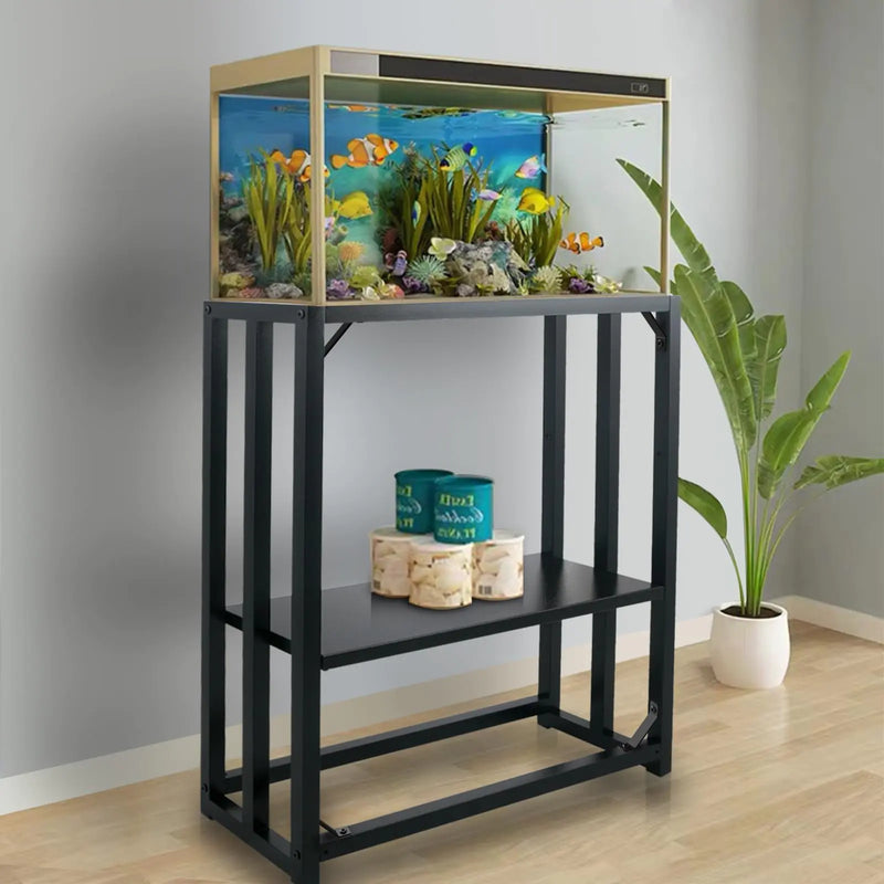 Fumingpal 20 Gallon Fish Tank Stand - Aquarium Stand 20 Gallon 24.8" L x 13" W Adjustable Reptile Tank Stand Heavy Duty Metal Breeder Tank Stand for Accessories Storage