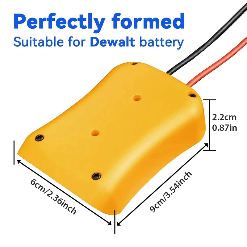 Power Connector DIY Battery Adapter Holder Dock For DeWalt 18V/20V Max Battery