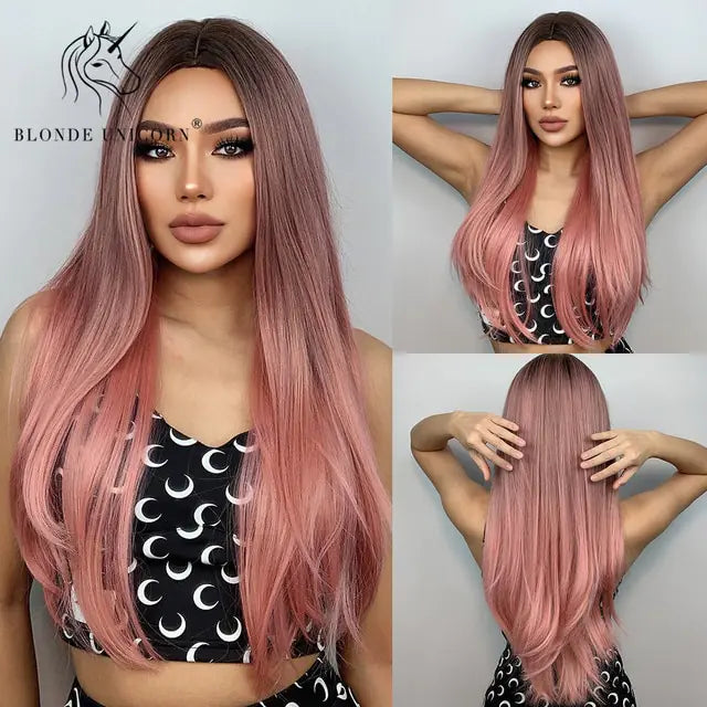 Synthetic Long Brown Wig