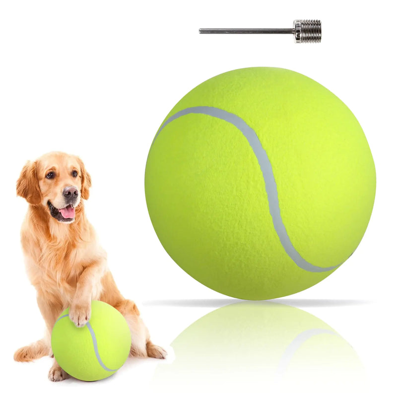 susu & wuwu Giant Tennis Ball for Dogs Yellow Big Tennis Ball for Dog Birthday Gift 9.5" Pet Toy Balls for Small/Medium/Large Dogs