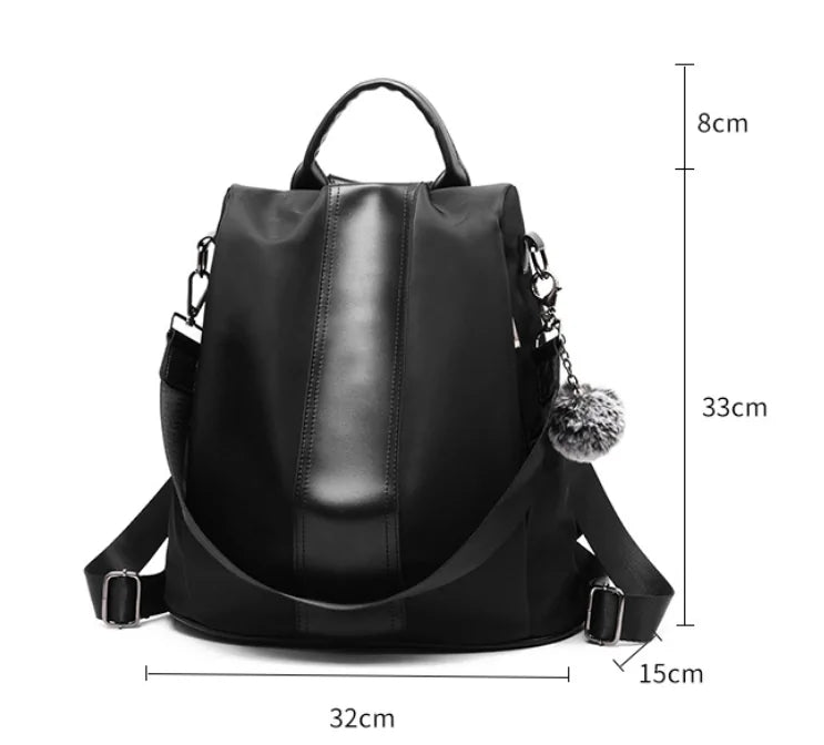 Premium Leather Waterproof 3 Way Anti Theft Women&