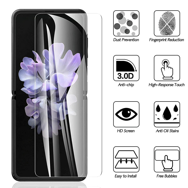 For Samsung Galaxy Z Flip 3 5G Soft Hydrogel Screen Protector Film/HD Lens Cover