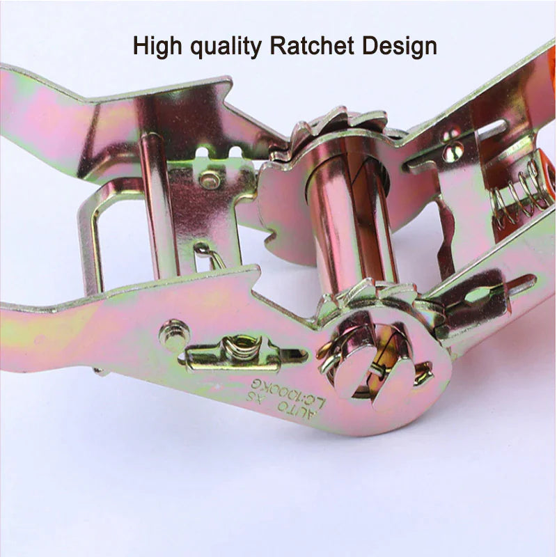 4 PK Ratchet Tie Down Straps 1.5" x 15 Feet 4,000 LB Safety J Hook Heavy Duty US