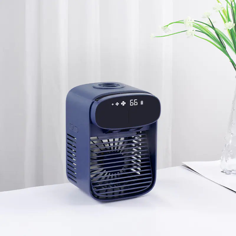 USB Mini Water-Cooling Fan with Humidifier for Desk