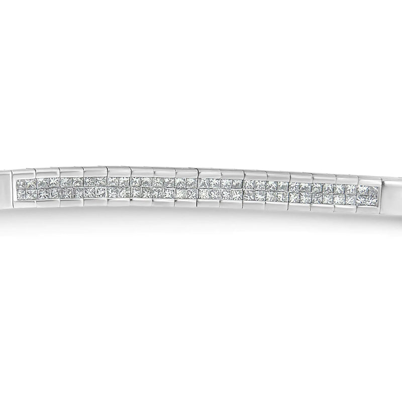 14K White Gold Princess Cut Diamond Bracelet (1.00 cttw, H-I Color, SI1-SI2 Clarity)