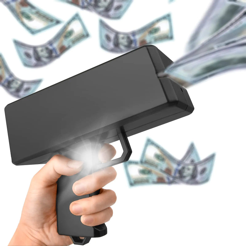 Wowok Money Gun Shooter Make it Rain Money Toy Gun Prop Spary Cash Gun for Movies Game Party Toy Gun