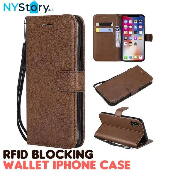 Anti Radiation RFID Blocking Wallet Iphone Case