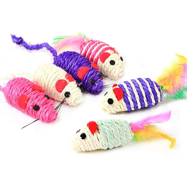 Cat Toy Stick Feather Wand With Bell Mouse Cage