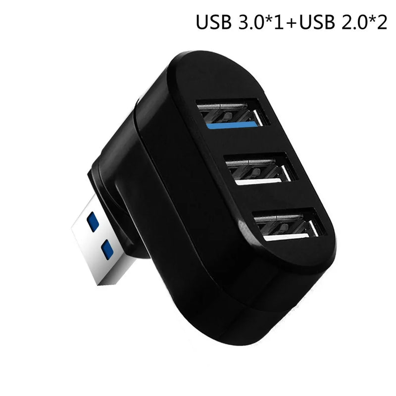 TrendTech Mini Rotatable 3 Port USB Hub