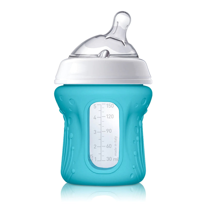 Silicone Sleeve for 5oz Chicco NaturalFit Glass Baby Bottles Teal