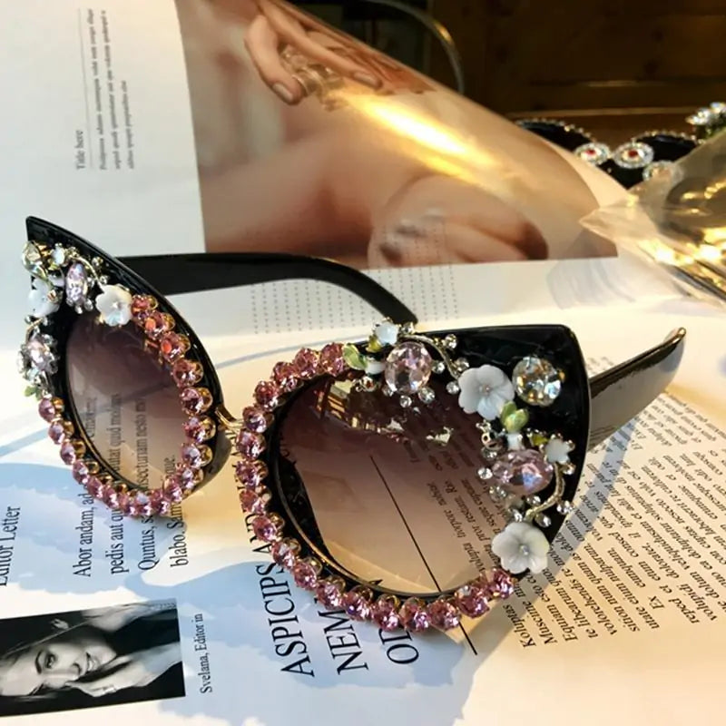 Floral Cat Eyes Sunglasses