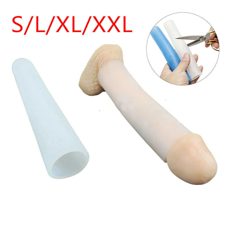 Male Penis-Extender Stretcher Max Vacuum Enhancer Enlarger Silicone Sleeve S-XXL