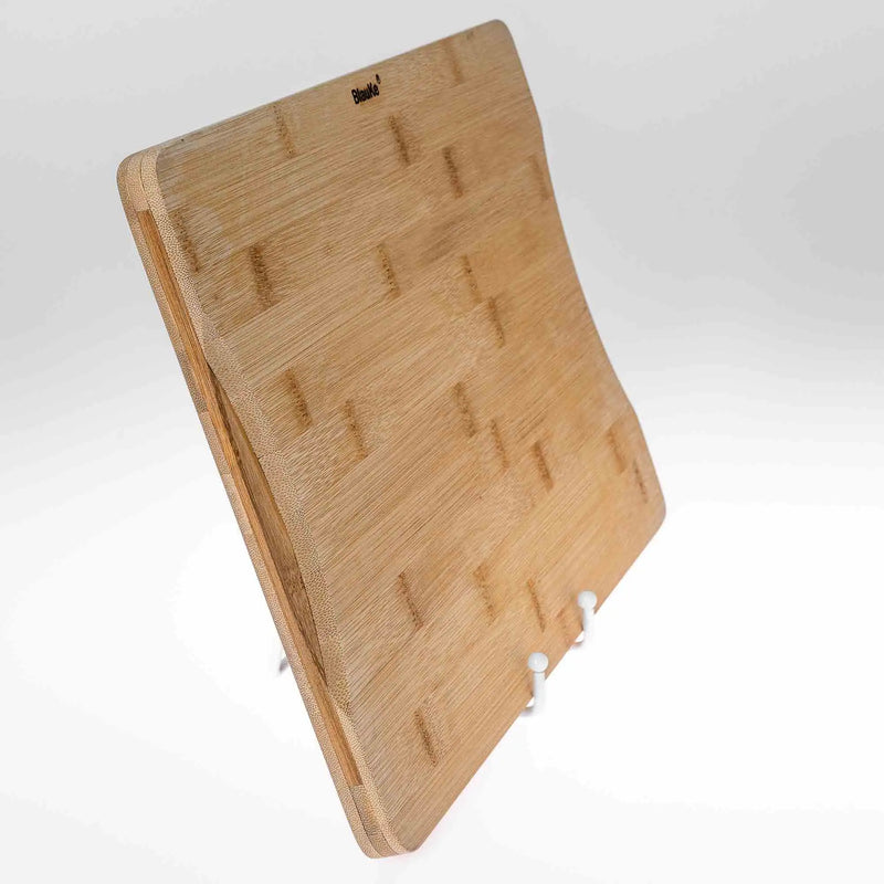 Wooden Cutting Boards for Kitchen with Juice Groove and Handles - Bamboo Chopping Boards Set of 3 - Wood Serving Trays