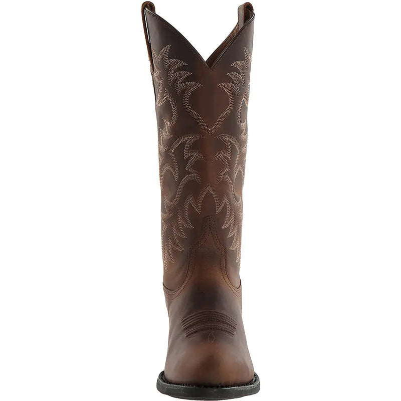 Embroidered Medium Sleeve Western Cowboy Boots
