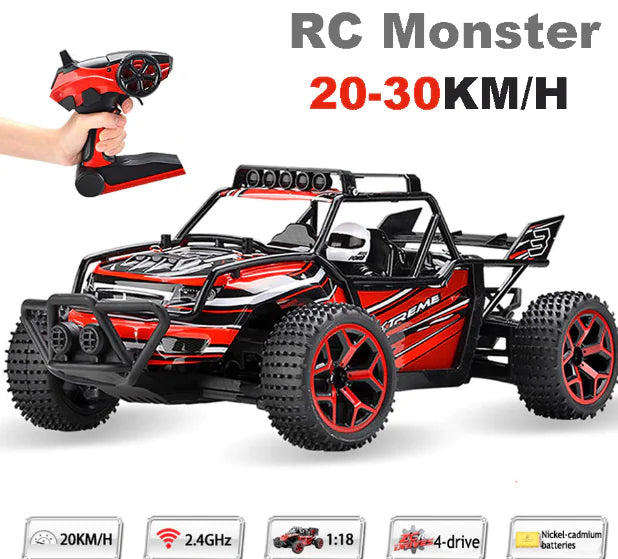 High-Speed 1:18 RC Off-Road Buggy