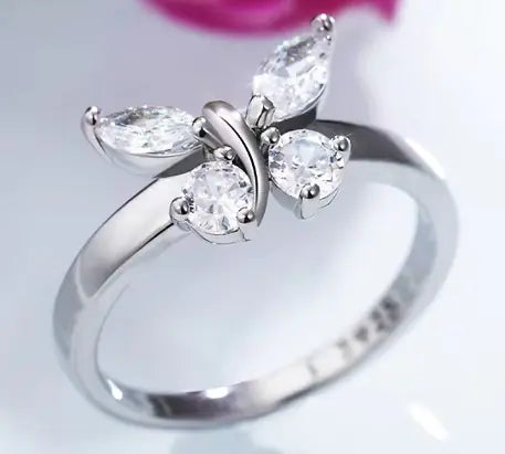 Silver Butterfly Ring