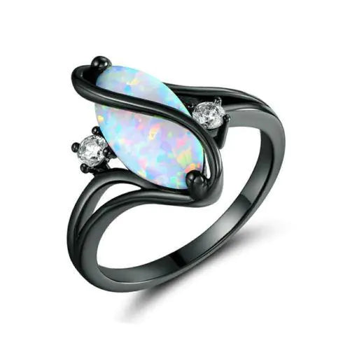 Vintage Marquise Imitation Opal Ring