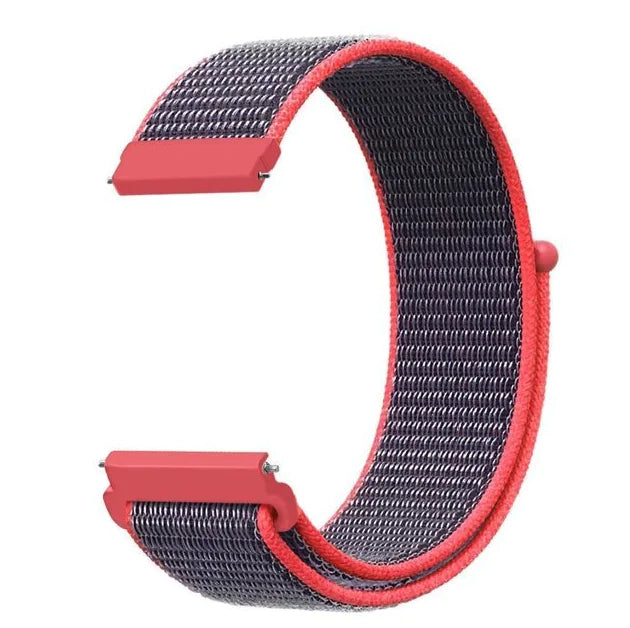 20mm 22mm Woven Nylon Sport Loop Watch Band Strap Quick Release Spring Pins USA