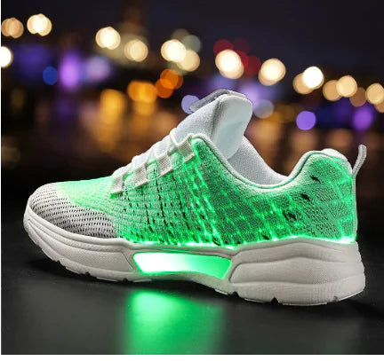 New LED Fiber Optic Light-Up Shoes for Kids and Couples