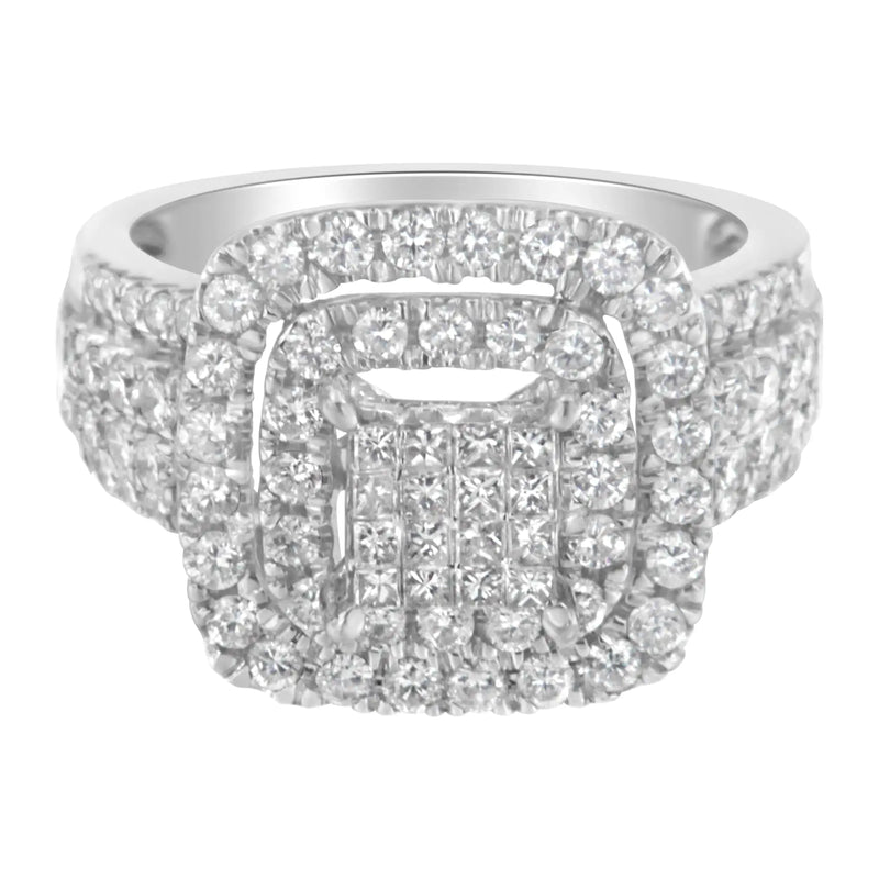 14KT White Gold Diamond Cocktail Ring (1 1/2 cttw, H-I Color, SI2-I1 Clarity)