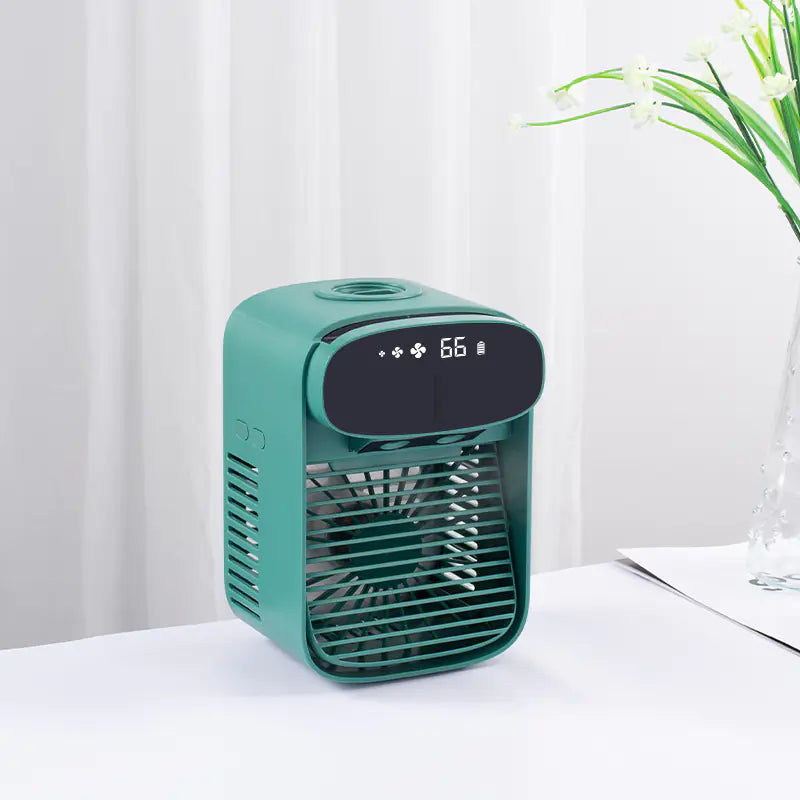 USB Mini Water-Cooling Fan with Humidifier for Desk