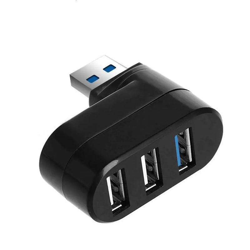 Rotatable 3 Port USB Mini Adapter