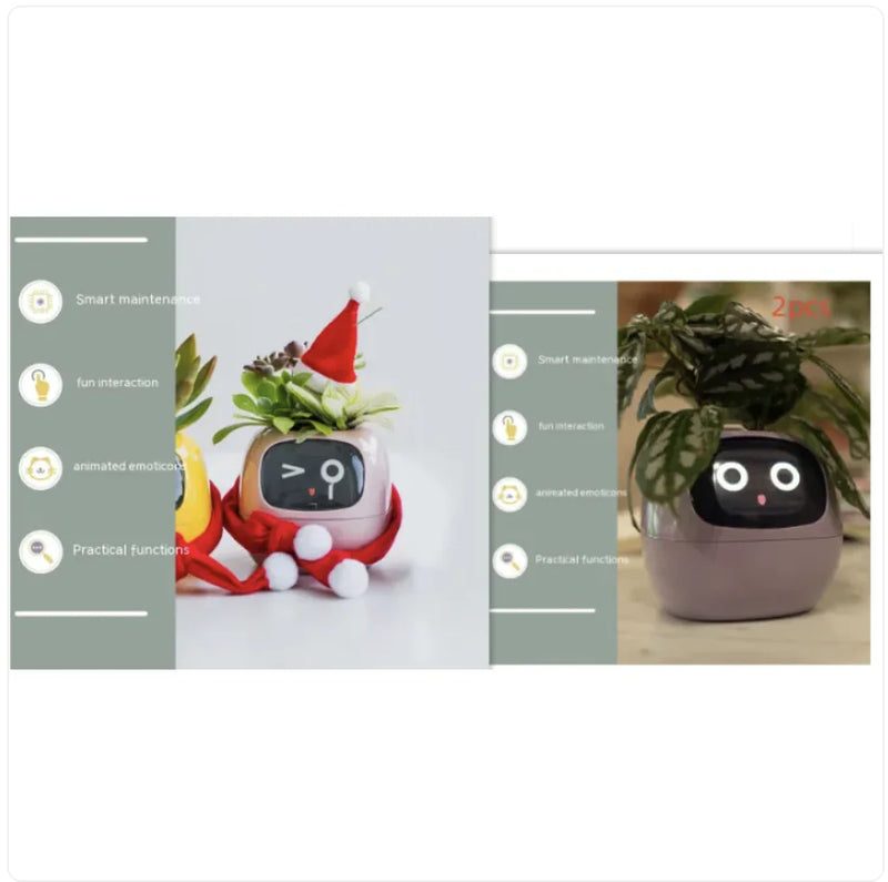 Smart Planter with AI: 49 Expressions, 7 Sensors for Easy Plant Care