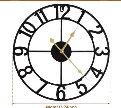 Silent Luminous Wall Clock 16/10in