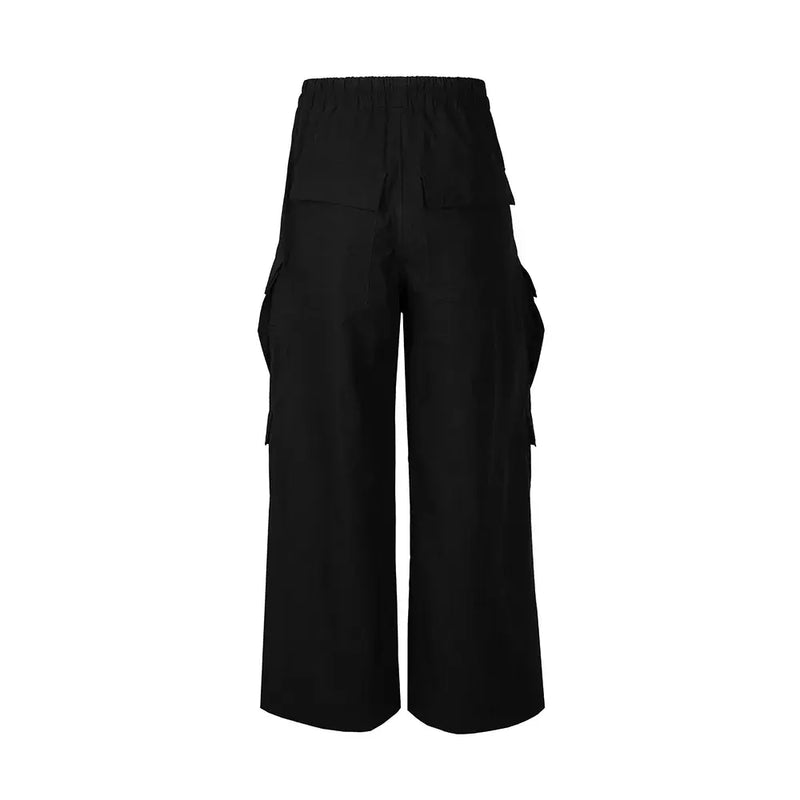 RO Style Wide Leg Drawstring Cargo Pants