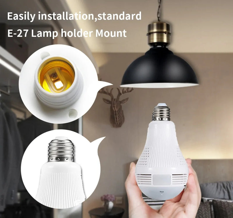 360 Degree Panoramic Light Bulb Camera