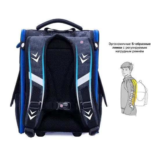 Orthopedic 3D Football Backpack for Boys