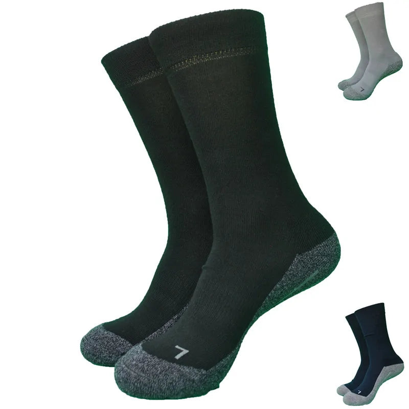 2 Pairs High Quality Outdoor Coolmax Terry Thick Active Trekking Socks Men&