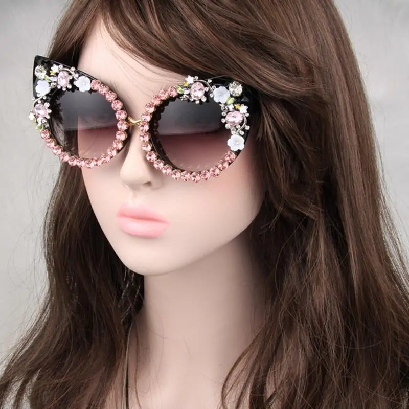 Floral Cat Eyes Sunglasses