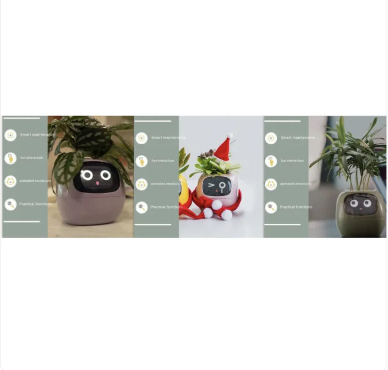 Smart Planter with AI: 49 Expressions, 7 Sensors for Easy Plant Care