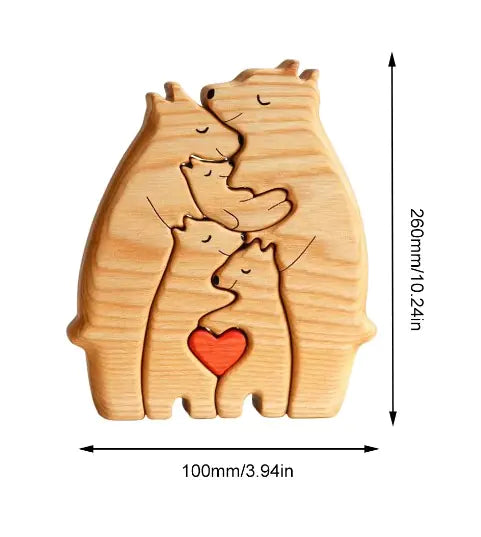 Wooden Bear Family Puzzle