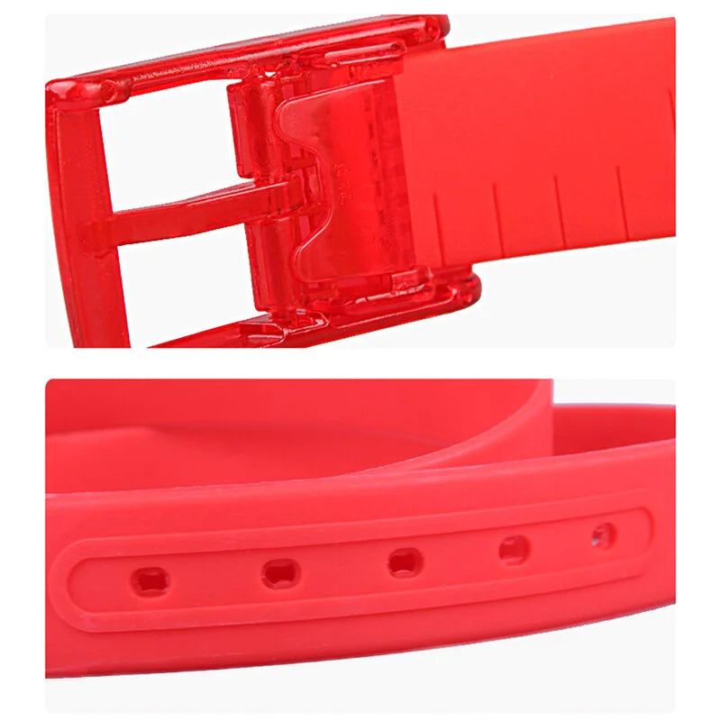 Adjustable Cut to Fit Rubber Plastic Jelly Silicone Casual Belt With Buckle USA